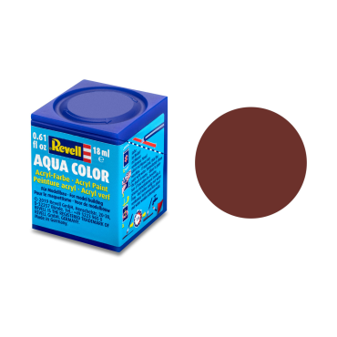 TINTA ACRÍLICA AQUA COLOR SOLÚVEL EM ÁGUA MARROM AVERMELHADO FOSCO 18ML 37 REVELL REV 36137